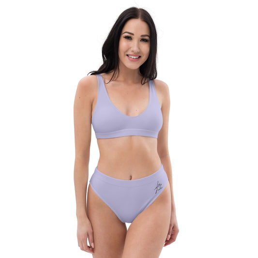 Lavender High-waisted Bikini Set