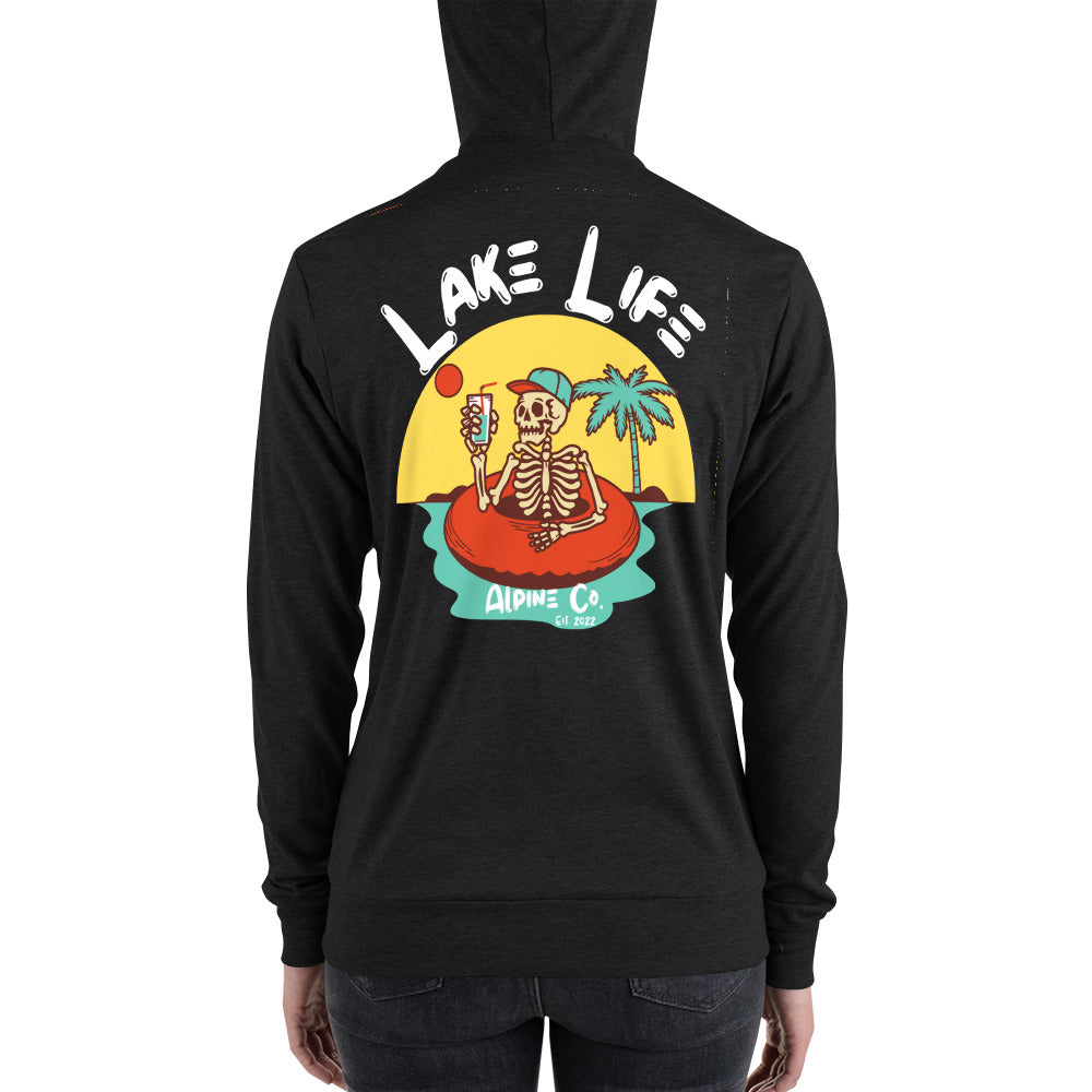 Lake Life Unisex zip hoodie
