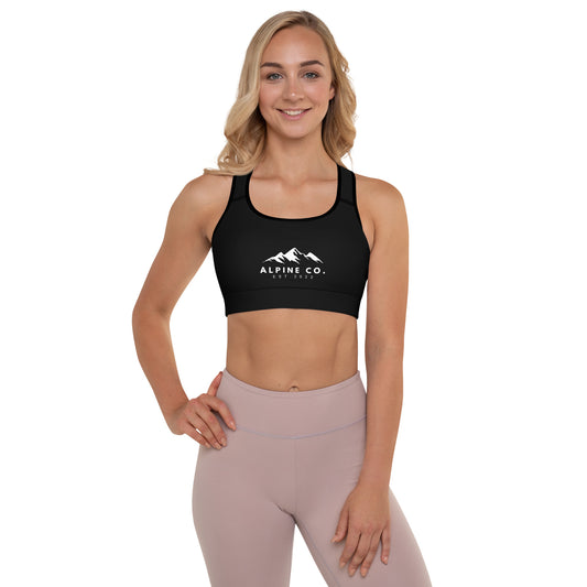 Black Alpine Padded Sports Bra