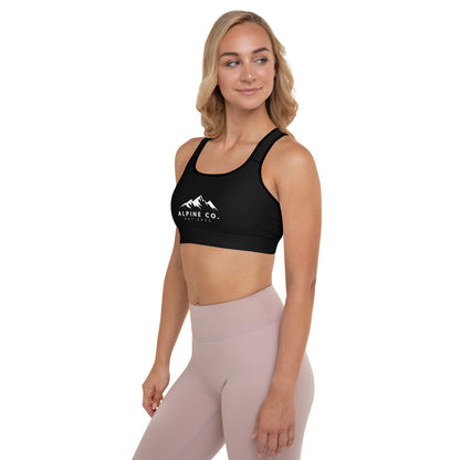 Black Alpine Padded Sports Bra