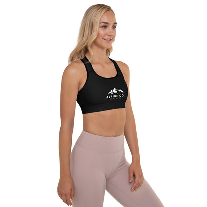 Black Alpine Padded Sports Bra