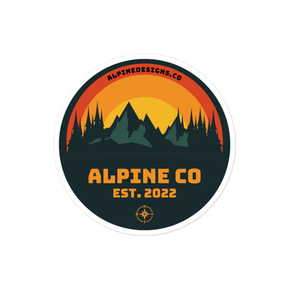 Retro Alpine Bubble-free stickers