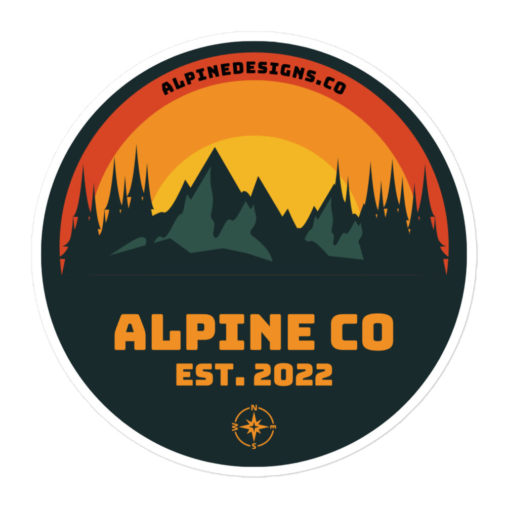 Retro Alpine Bubble-free stickers