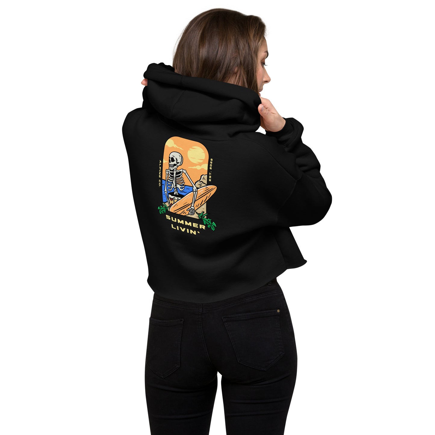 Summer Livin Crop Hoodie