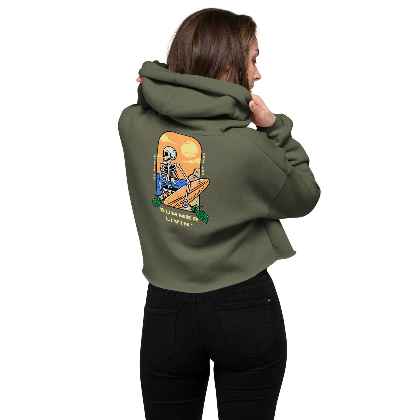 Summer Livin Crop Hoodie